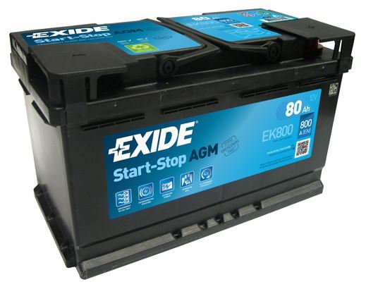 Autobaterie Exide START-STOP AGM EK800 - 80Ah, 12V