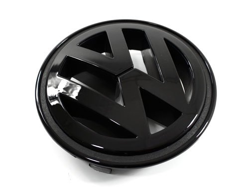 VW znak 150mm - černý lesk
