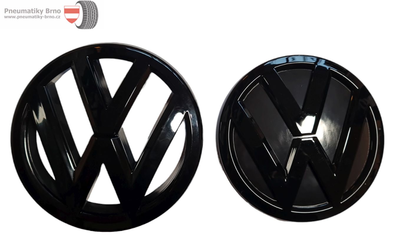 VW znak 135+130mm černý - set 2 kusy