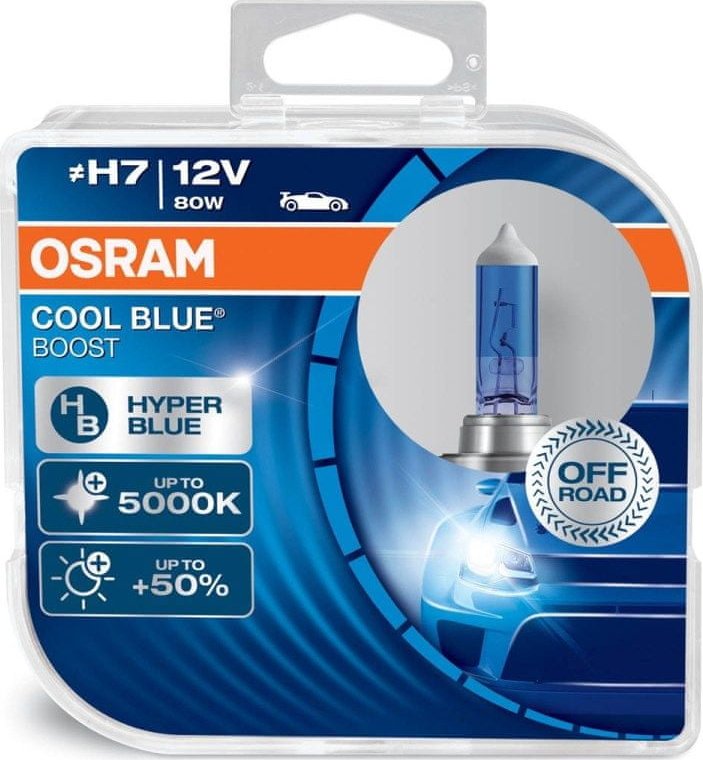 Autožárovka OSRAM Cool Blue Boost H7 12V 80W - 2 ks