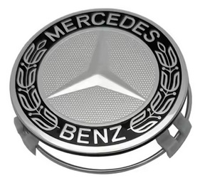 Středové krytky kol - pokličky pro MERCEDES 75 vavříny black