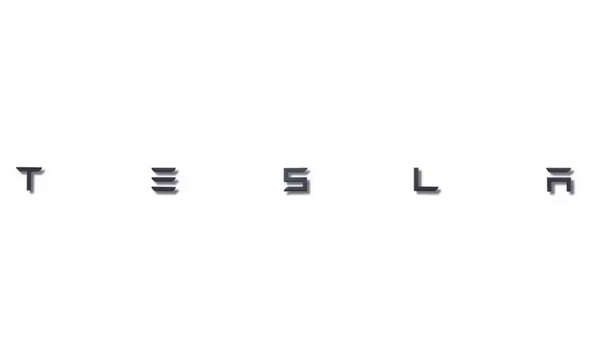 Nápis TESLA černý lesk