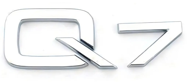 Audi znak Q7 - emblem chrom