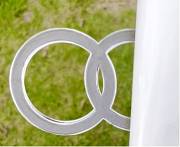 Znak AUDI černý lesk 185x65mm