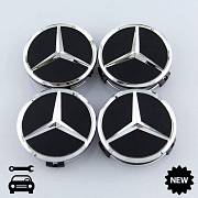Středové krytky kol - pokličky pro MERCEDES 75 černé