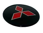 Mitsubishi znak - emblem 56mm black/red