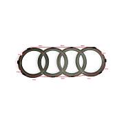 Znak AUDI černý lesk 315x111mm