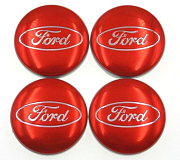 Středové krytky kol - pokličky FORD červené