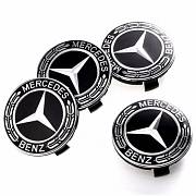 Středové krytky kol - pokličky pro MERCEDES 60 black s vavříny