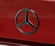 Mercedes emblém na zadní kapotu černý lesk 80mm
