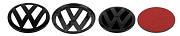 VW znak T6 177+130mm black - set 2 kusy