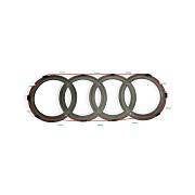 Znak AUDI černý lesk 283x99mm