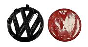 VW znak 135+130mm černý - set 2 kusy
