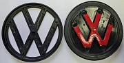 VW znak 115+117mm černý MK4 - set 2 kusy