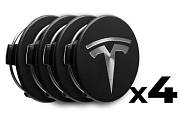 Středové krytky kol - pokličky TESLA black