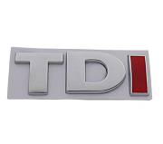 Nápis na kapotu TDI chrom/červený - samolepící