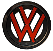 VW krytka znaku 150mm - černý lesk