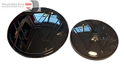 VW znak/emblém MK8 Golf 8 black - sada 2kusy