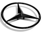 Mercedes emblém na zadní kapotu černý lesk 80mm
