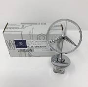 Mercedes emblém na přední kapotu - hvězda chrom