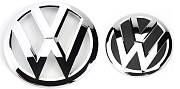 VW znak T6 177+130mm chrom - set 2 kusy