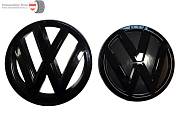 VW znak 135+130mm černý - set 2 kusy