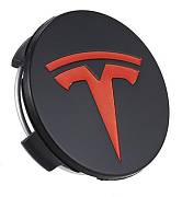 Středové krytky kol - pokličky TESLA red