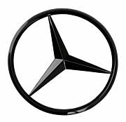 Mercedes emblém na zadní kapotu černý lesk 90mm