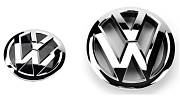 VW znak 145+110mm chrom - set 2 kusy