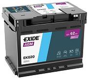 Autobaterie Exide START-STOP AGM EK620 - 62Ah, 12V