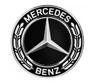 Mercedes emblém na přední kapotu černý NEW 57mm samolepka