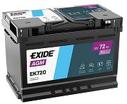Autobaterie Exide START-STOP AGM EK720 - 72Ah, 12V