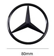 Mercedes emblém na zadní kapotu černý lesk 80mm