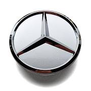 Středové krytky kol - pokličky pro MERCEDES 75 stříbrné