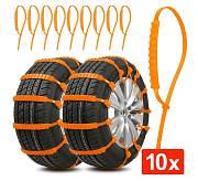 Plastové nouzové sněhové řetězy na pneumatiky  – 10 ks