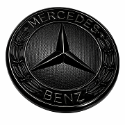 Mercedes emblém na přední kapotu černý lesk 57mm