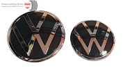 VW znak/emblém MK8 Golf 8 chrom - sada 2kusy