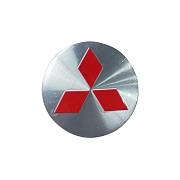 Mitsubishi znak - emblem 56mm silver/red