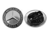 Mercedes emblém na přední kapotu - černé vavříny 57mm