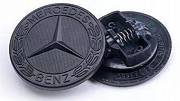 Mercedes emblém na přední kapotu černý matt 57mm