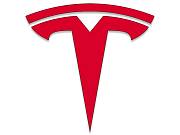 TESLA znak - emblem červená matná