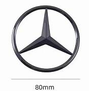 Mercedes emblém na zadní kapotu černý matt 80mm