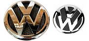 VW znak T5 165+130mm chrom - set 2 kusy
