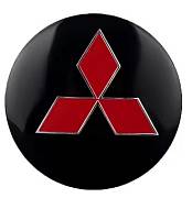 Mitsubishi znak - emblem 56mm black/red