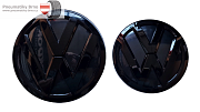 VW znak 148+130mm černý - set 2 kusy